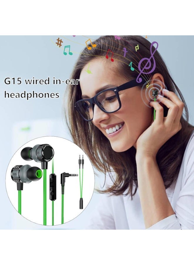 بليكستون سماعات أذن سيليكون سلكية Plextone G15 - اللون الأخضر، خفيفة الوزن مع إلغاء الضوضاء لألعاب الرياضات الإلكترونية - Image 5