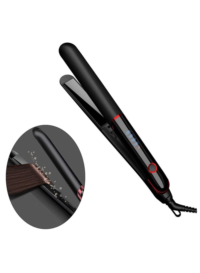 Generic Fast Heat Hair Straightener with Lockable Handle and LCD Digital Display, 2-in-1 Hair Straightener and Curler Dual Voltage Styling Tool for Professional Salon Straightening/Curling/Waving  - Image 1