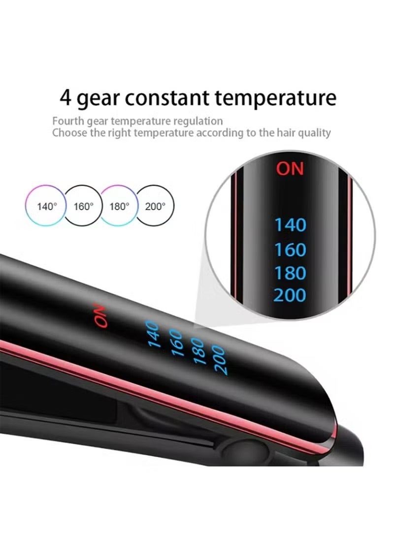 Generic Fast Heat Hair Straightener with Lockable Handle and LCD Digital Display, 2-in-1 Hair Straightener and Curler Dual Voltage Styling Tool for Professional Salon Straightening/Curling/Waving  - Image 2