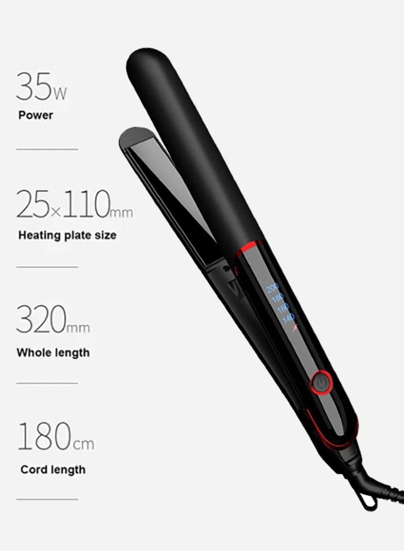 Generic Fast Heat Hair Straightener with Lockable Handle and LCD Digital Display, 2-in-1 Hair Straightener and Curler Dual Voltage Styling Tool for Professional Salon Straightening/Curling/Waving  - Image 3
