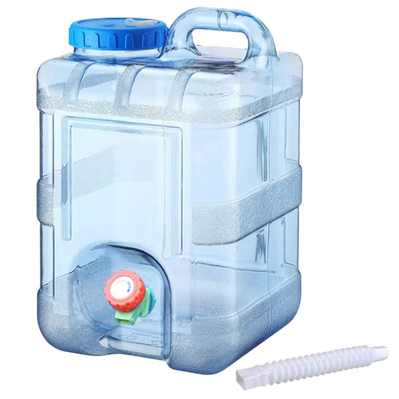 Nasmodo 15 Litre Camping Water Can with Tap Portable Camping Picnic Hiking Camping Water Tank Storage Container for Travelling Water Camper Dispenser Barrel with Faucet(Blue) - Image 1