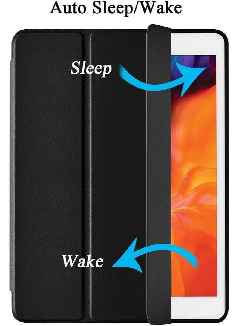 SmartGrist iPad 10.2-inch Case (9th/8th/7th Generation, 2021/2020/2019) with Pencil Holder - Slim Soft TPU Trifold Stand Protective Full Body Cover with Auto Sleep/Wake - Black - Image 4