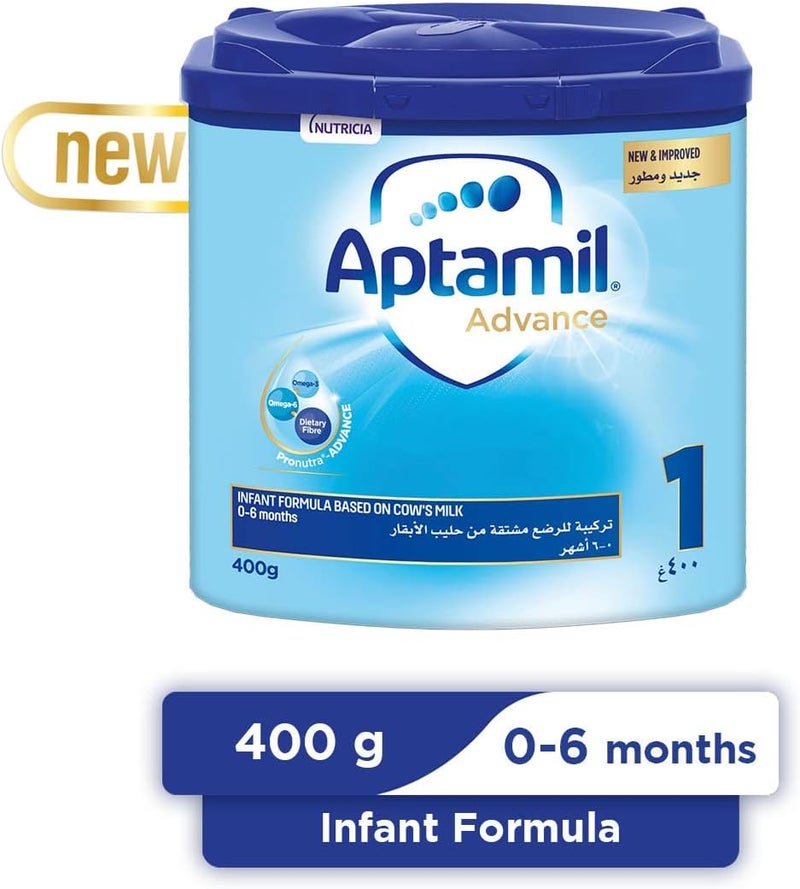 Aptamil 1 Infant Formula Milk, Stage 1, Milk Powder for Infants from 0 to 6 Months, 400 g - Image 2