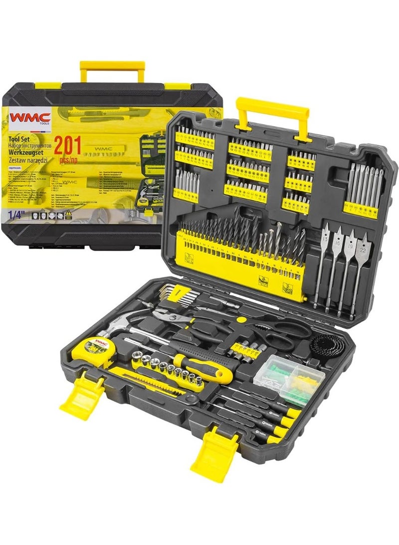 دبليو إم سي توولز مجموعة أدوات يدوية شاملة من WMC تحتوي على ٢٠١ قطعة - Image 1