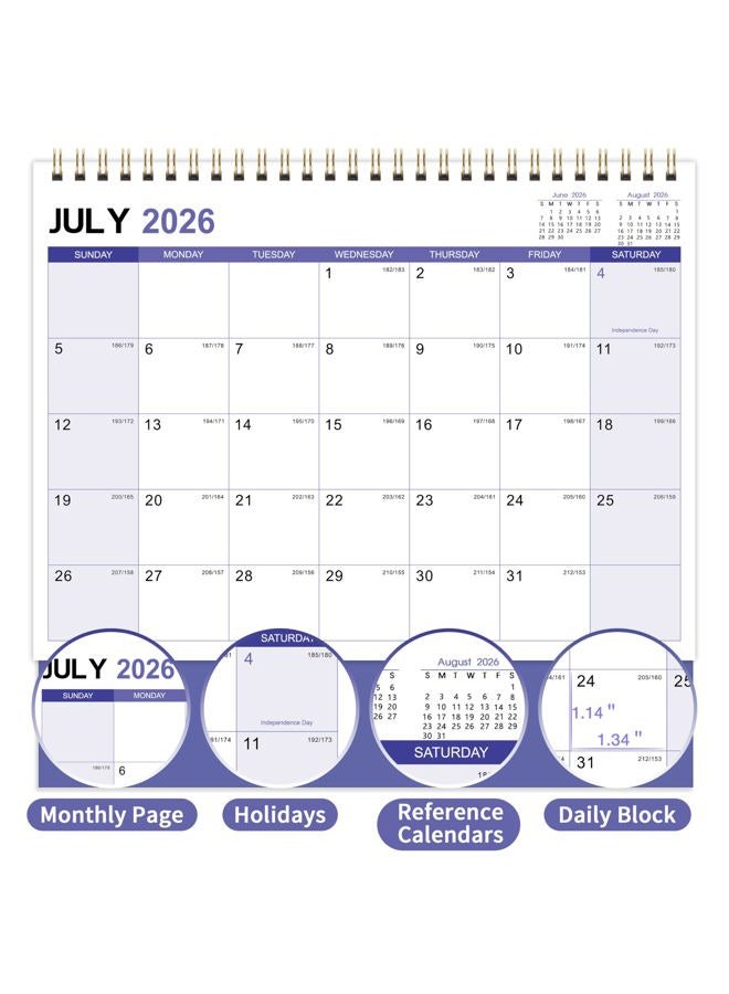 MaaIbok 2026 Desk Calendar - Desktop Calendar 2026, Jan. 2026 - Dec. 2026, 12 Months Desk Calendar 2026, Standing Flip Calendar 2026, 9.8" x 8.3", Thick Paper - Image 3
