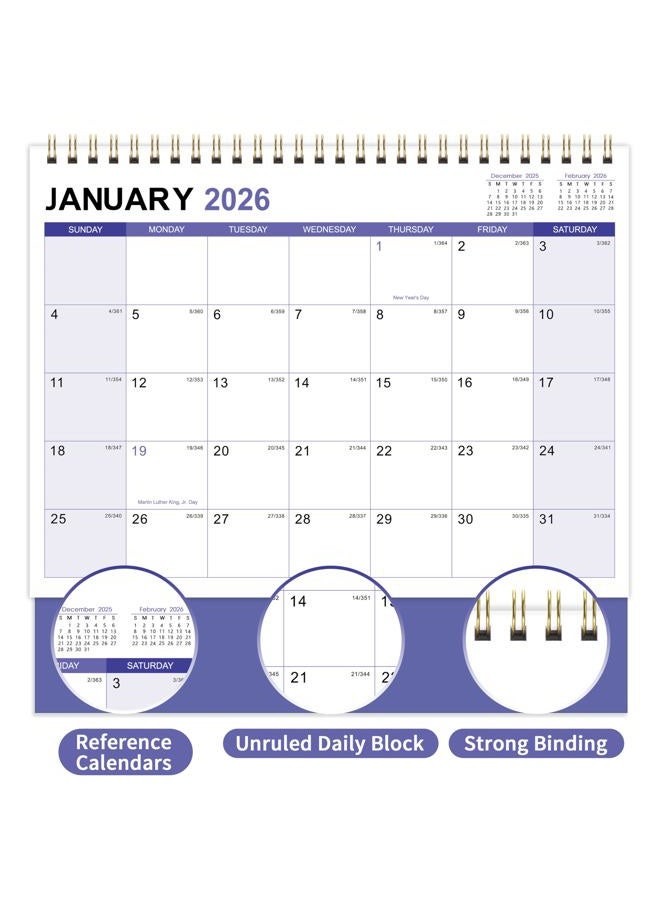 MaaIbok 2026 Desk Calendar - Desktop Calendar 2026, Jan. 2026 - Dec. 2026, 12 Months Desk Calendar 2026, Standing Flip Calendar 2026, 9.8" x 8.3", Thick Paper - Image 4