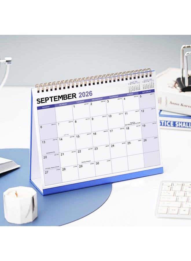 MaaIbok 2026 Desk Calendar - Desktop Calendar 2026, Jan. 2026 - Dec. 2026, 12 Months Desk Calendar 2026, Standing Flip Calendar 2026, 9.8" x 8.3", Thick Paper - Image 2