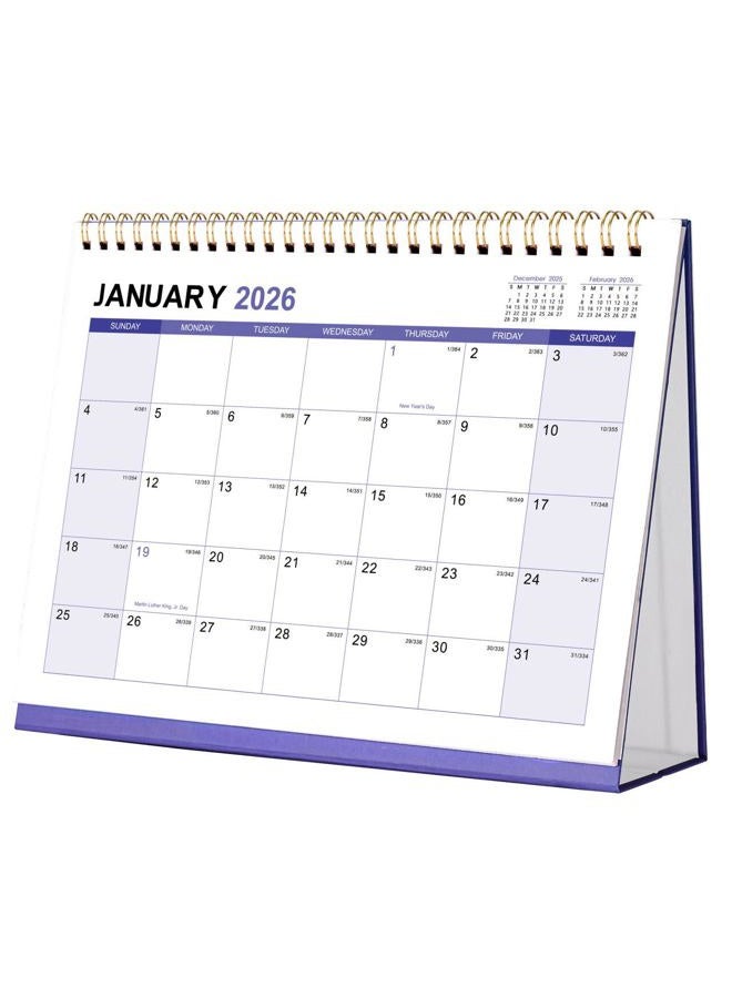 MaaIbok 2026 Desk Calendar - Desktop Calendar 2026, Jan. 2026 - Dec. 2026, 12 Months Desk Calendar 2026, Standing Flip Calendar 2026, 9.8" x 8.3", Thick Paper - Image 1