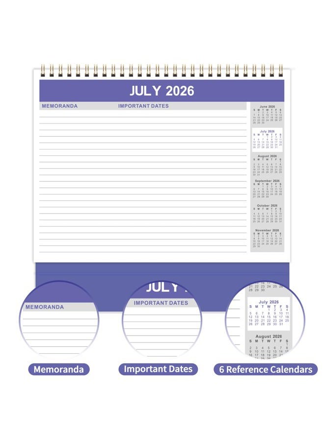MaaIbok 2026 Desk Calendar - Desktop Calendar 2026, Jan. 2026 - Dec. 2026, 12 Months Desk Calendar 2026, Standing Flip Calendar 2026, 9.8" x 8.3", Thick Paper - Image 5