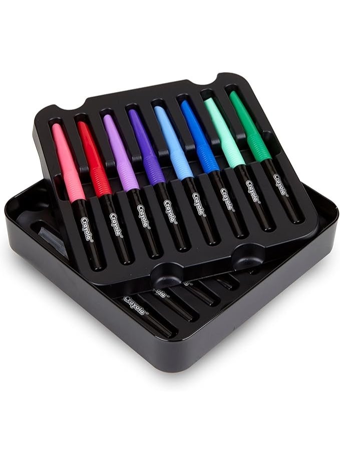 كرايولا أقلام الماركر للمزج مع علبة مزخرفة، 14 لون زاهي و2 قلم ماركر عديم اللون من كرايولا، 58-6502 - Image 3