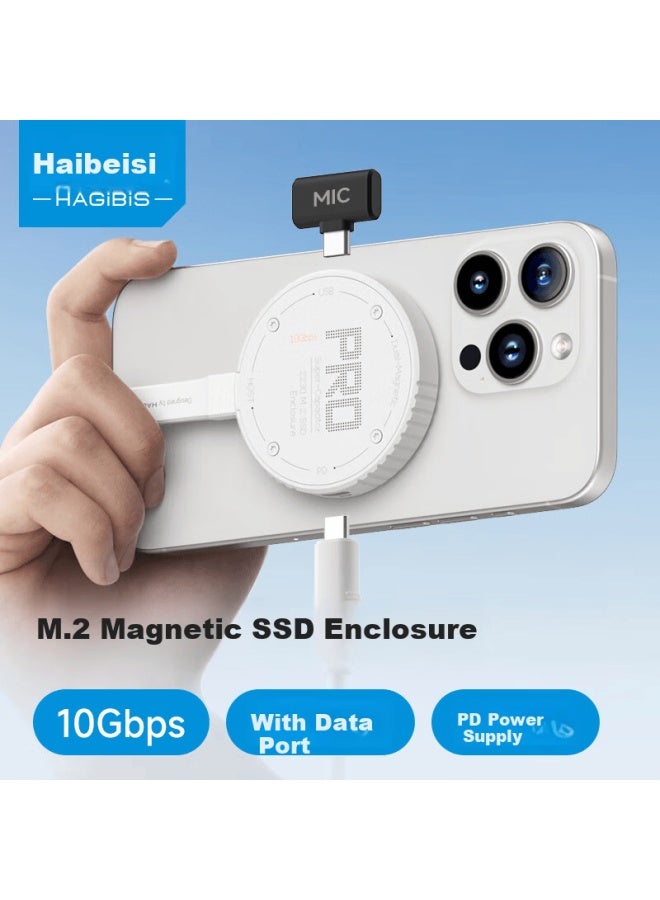 Hagibis Haibeisi Magnetic M.2 Nvme 2230 External Ssd Enclosure For Iphone 16 Mobile Electronic Devices Macbook Laptop Ssd Expansion - Image 1