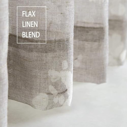BFAM Sheer Curtain with Floral Print, Premium Printed Sheer Drapes, Eyelet/Grommet Curtain for Living Room, Bedroom, Light Filtering Curtains, Brown Floral 9 Feet, Pack of 1 Curtain - Image 5