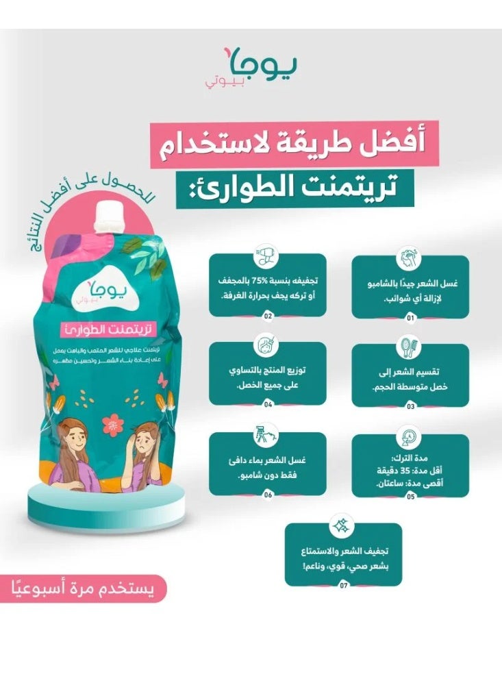 يوغا يوجا بيوتي ترتمينت الطوارئ ماسك لحل مشاكل الشعر - Image 4