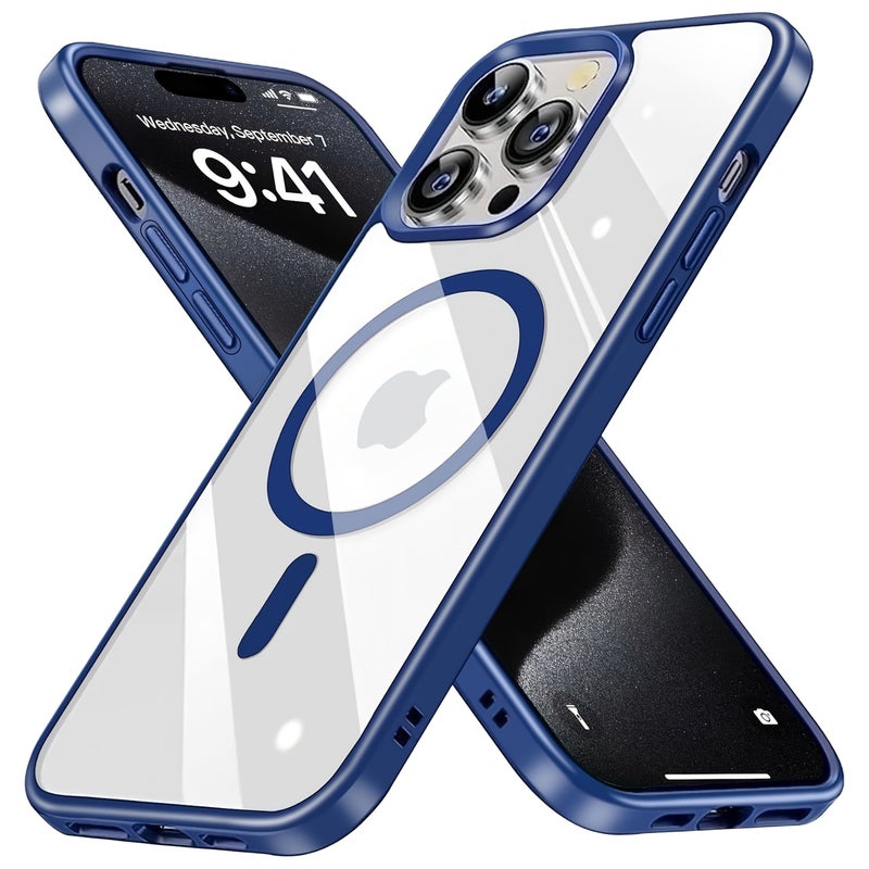 Premium Magnetic Transparent Phone Case for iPhone 13 Pro Max Translucent Burgundy Drop Proof Protective Cover - Image 3