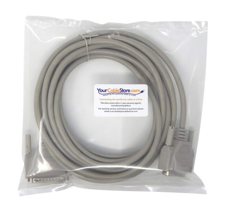 Your Cable Store 15 Foot DB25 25 Pin Serial Port Cable Male/Male RS232 - Image 2