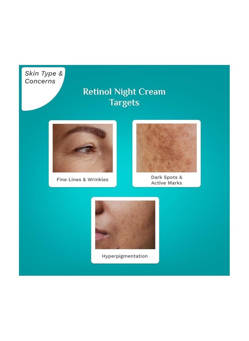 PILGRIM - Korean Retinol Anti Aging Night Cream with Hyaluronic Acid And Vitamin C Discover young, wrinkle-free And radiant skin Anti aging cream for oily And dry skin For Men And Women|Korean Skin Care|50gm - Image 1