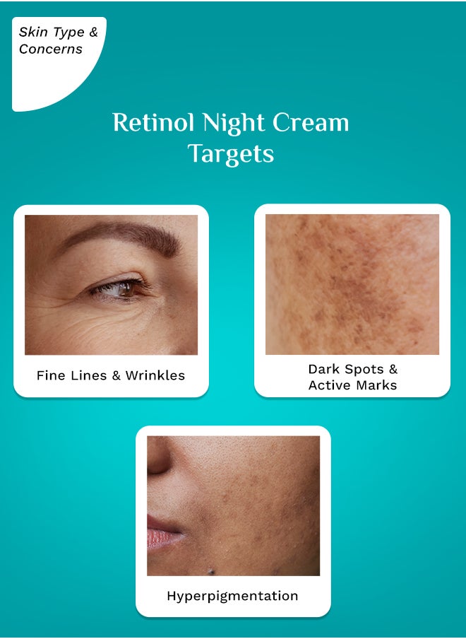 PILGRIM Korean Retinol Anti Aging Night Cream with Hyaluronic Acid And Vitamin C Discover young, wrinkle-free And radiant skin Anti aging cream for oily And dry skin For Men And Women|Korean Skin Care|50gm  - Image 4