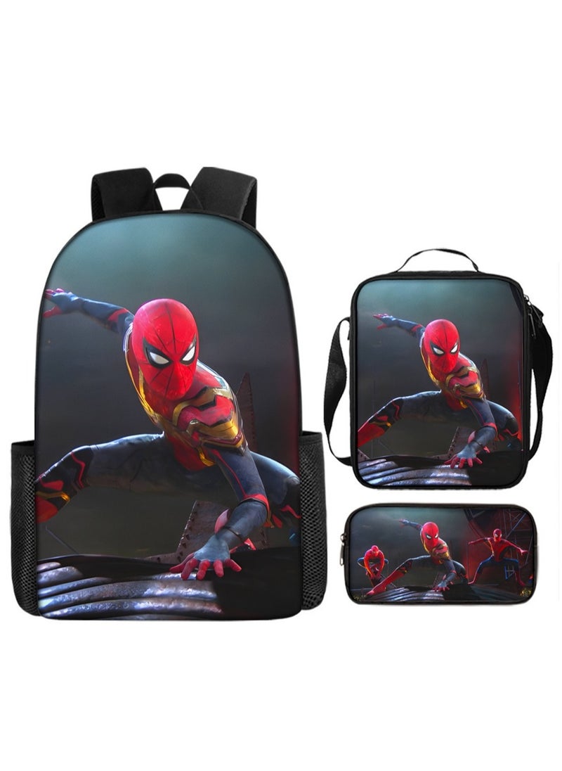 Spider-Man Spider-Man Student Backpack Three-Piece Set 29*16*42cm 