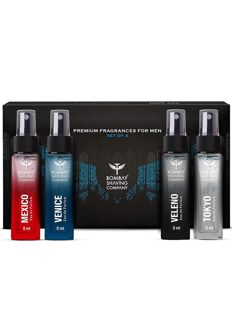 BOMBAY SHAVING COMPANY - Perfume for Men Premium Fragrance for Men 8ml x 4 Gift for men husband boyfriend long lasting perfume set for men - Image 1