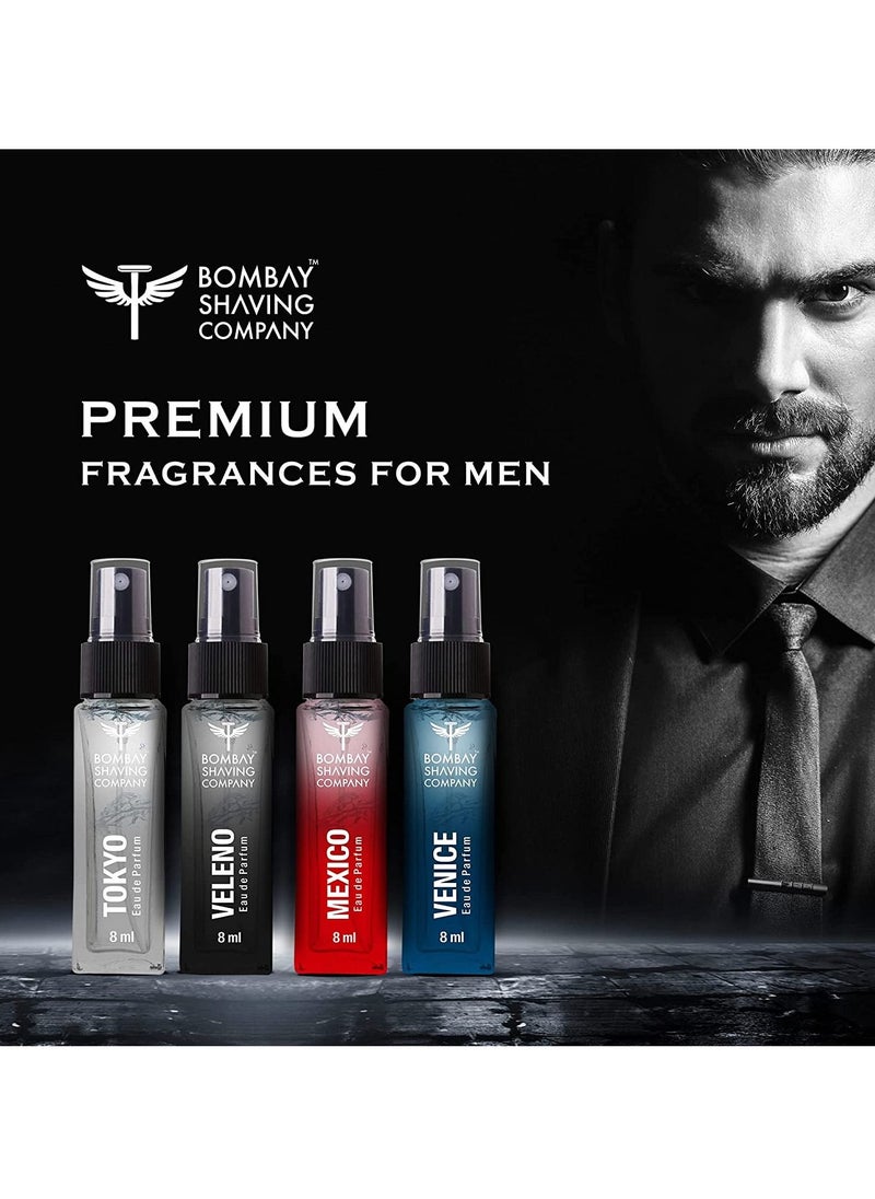 BOMBAY SHAVING COMPANY - Perfume for Men Premium Fragrance for Men 8ml x 4 Gift for men husband boyfriend long lasting perfume set for men - Image 1