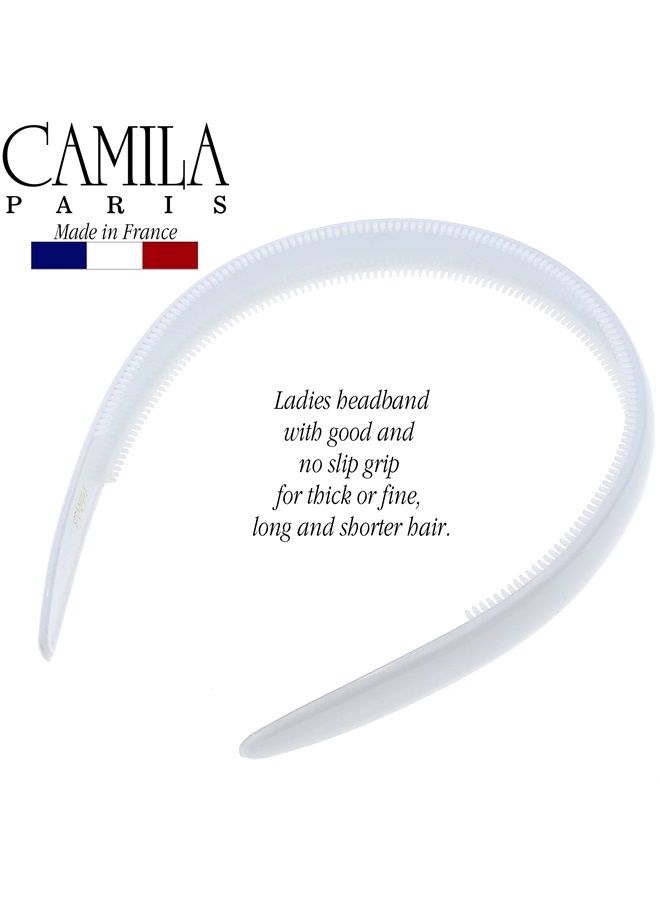 CAMILA Paris CP3279 French Fashion Headband for Women, Very Flexible with Teeth for Strong Hold Grip, Women's Hairband, No Slip Durable Styling Girls Hair Accessories, Made in France with Cellulose - Image 4