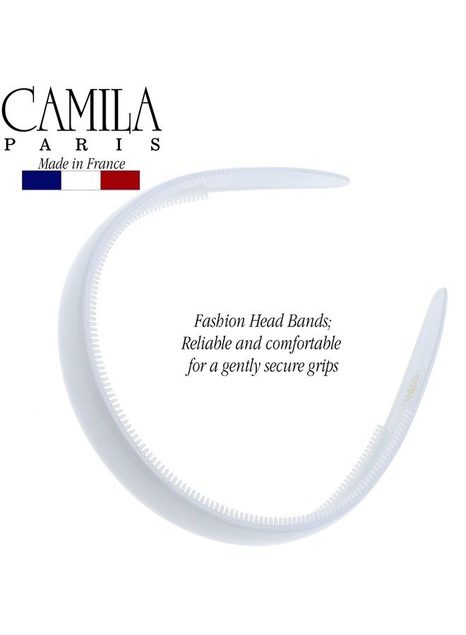 CAMILA Paris CP3279 French Fashion Headband for Women, Very Flexible with Teeth for Strong Hold Grip, Women's Hairband, No Slip Durable Styling Girls Hair Accessories, Made in France with Cellulose - Image 2