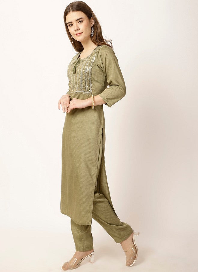 Rue Collection طقم كورتا بتصميم ياقة مزهرة للنساء - Image 5