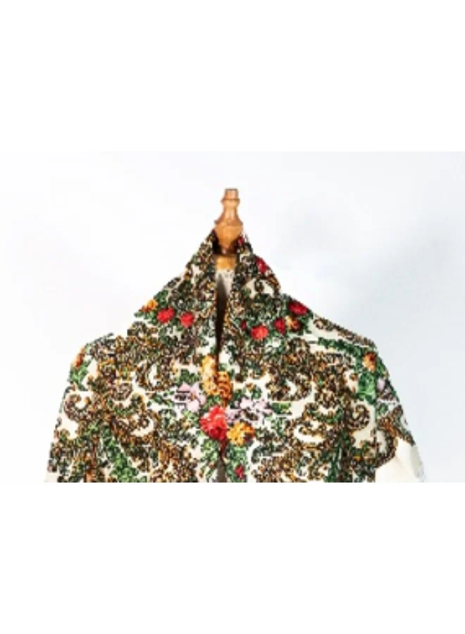 دىدانيالا شال نسائي من القطن الأوروبي الشرقي مع شرابات