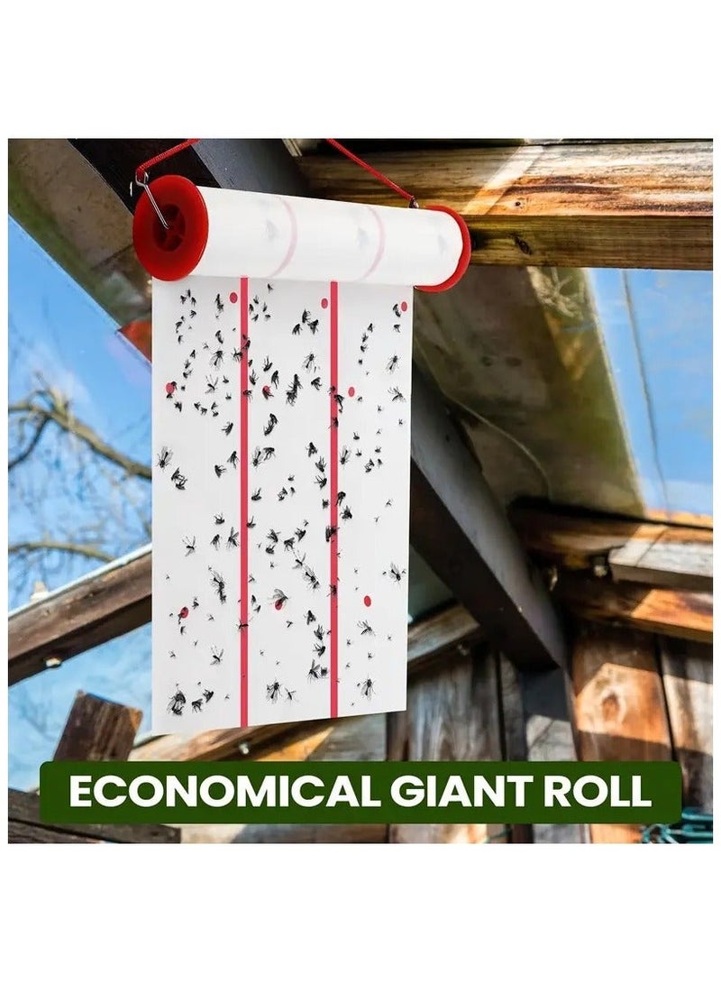Eco-Friendly Flying Insect Glue Trap – Sticky Fly Paper Strips with Hanging Hooks for Mosquitoes, Gnats & Fruit Flies | Safe, Non-Toxic Indoor Pest Control Solution for Home & Kitchen - Image 2