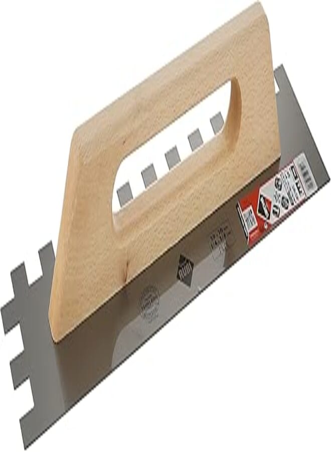 RUBI STEEL NOTCHED TROWEL 19" (48 CM) 13/16"X13/16" (20X20 MM)(75962)