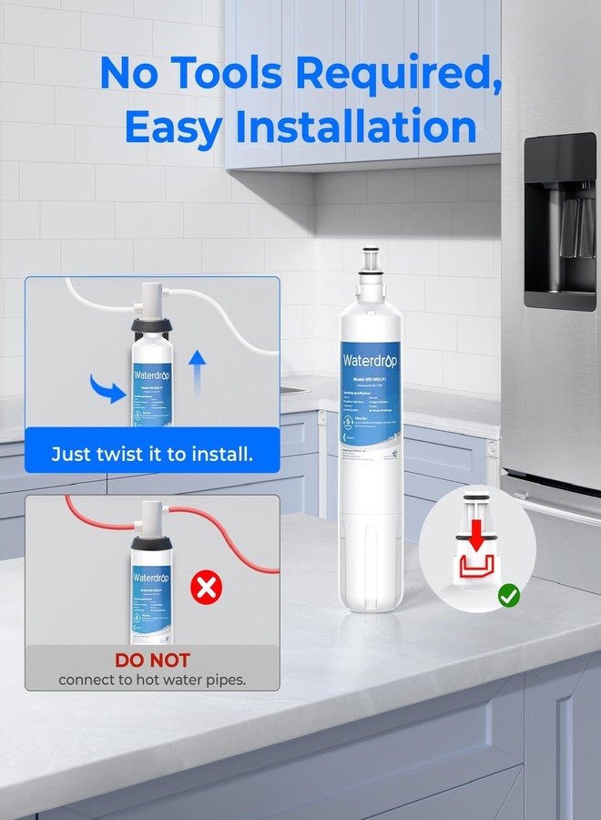 ووتر دروب فلتر مياه Waterdrop F-1000، 4204490، بديل لفلتر Sub-Zero® 4204490، 4290510، InSinkErator® F-1000 F-2000 F-3000 وفلتر مياه AquaPure AP Easy C-Complete، Subzero، NSF/ANSI 42 - Image 4