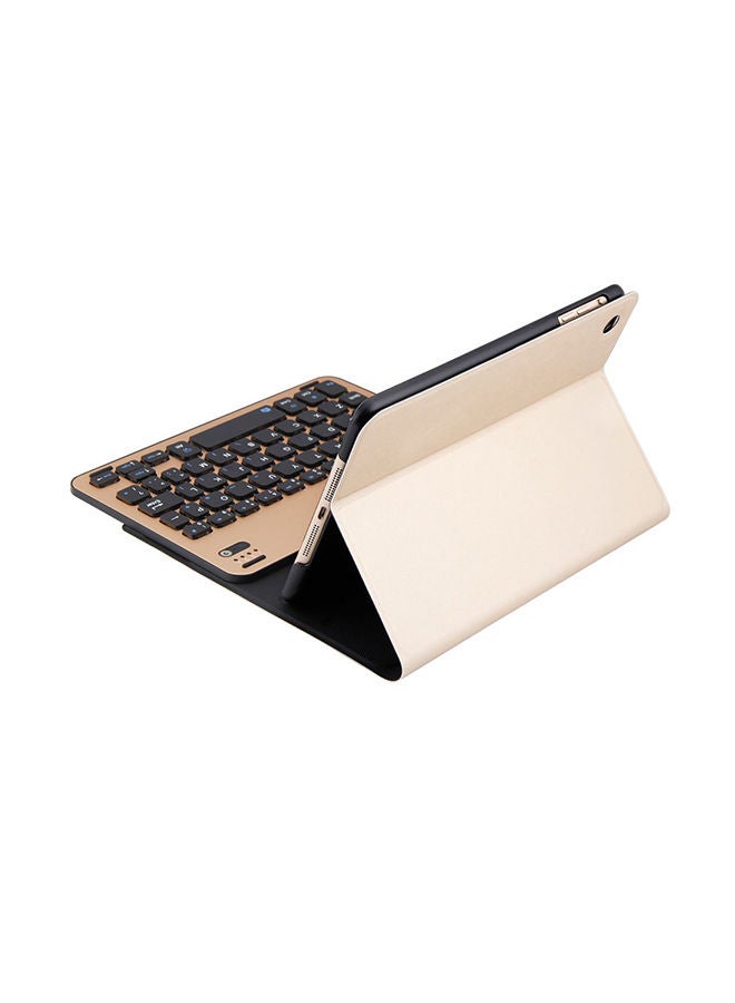 Loquat Bluetooth Keyboard Case Cover For Apple iPad Mini Gold - Image 1