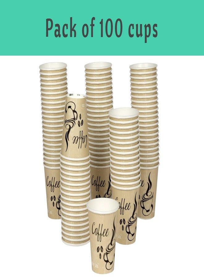 Smygoods Disposable Coffee Cups, To Go Paper Hot Cups, Classic Design (6 OZ, 100 Count) For Hot Beverages, Coffee, Tea, Espresso, Cocoa - Vasos Para Cafe - Image 4