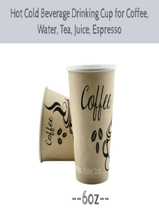 Smygoods Disposable Coffee Cups, To Go Paper Hot Cups, Classic Design (6 OZ, 100 Count) For Hot Beverages, Coffee, Tea, Espresso, Cocoa - Vasos Para Cafe - Image 3