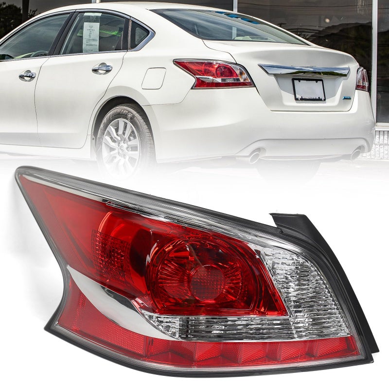 Huray Left Halogen Tail Light Fit for Nissan Altima 2013 2014 2015 LH Taillight Tail lamp Rear Brake Lamp Assembly Replacement Accessory Replacement for NI2800195 Driver Side