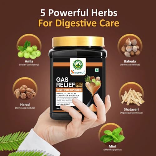 Srishma Gas Relief Pro Powder Gas Relief, Acidity Relief Ayurvedic Health Care Powder (200 g) - Image 3