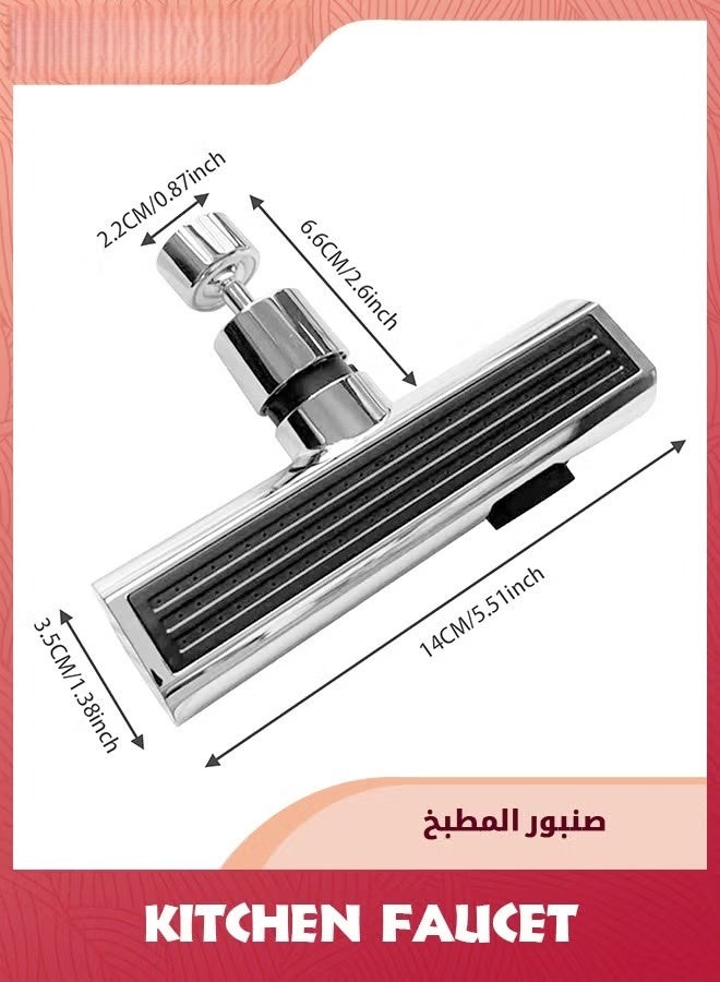 3-في-1 صنبور مطبخ شلال ، 360 درجة صنبورات مطبخ الحمام المعدني الدوار استبدال رأس الصنبور الدوار العالمي تصميم حديث صنابير الحوض خلاط للمطبخ - Image 3