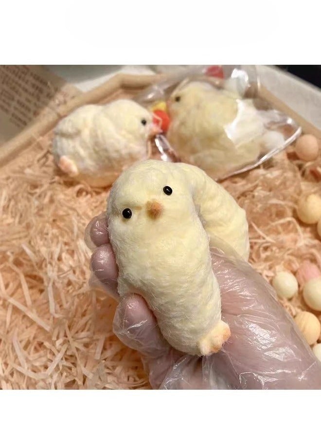 Handmade Chicken Soft Toy Silicone Squeeze Toy Baby Squeeze Happy Stuffed Baby Chicken Squeeze - Image 2