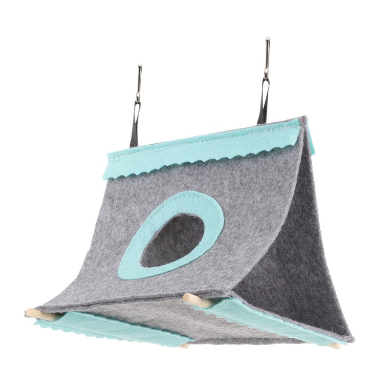 Cute Party Triangular Bird Tent For Parrot Hanging Sleeping Hut Ventilated Cozy Warm Felt Home Comfortable Pet House - Image 2