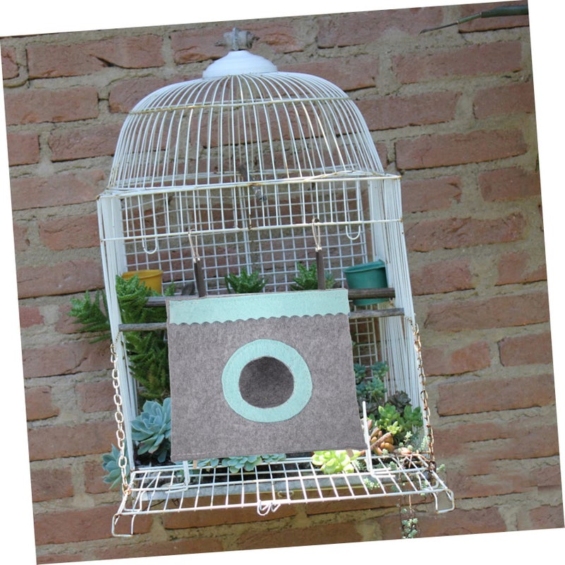 Cute Party Triangular Bird Tent For Parrot Hanging Sleeping Hut Ventilated Cozy Warm Felt Home Comfortable Pet House - Image 4