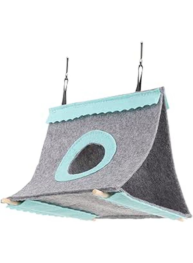 Cute Party Triangular Bird Tent For Parrot Hanging Sleeping Hut Ventilated Cozy Warm Felt Home Comfortable Pet House - Image 1