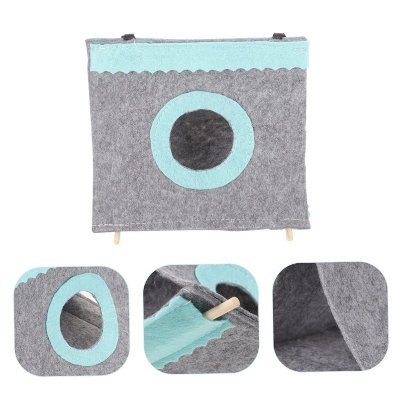 Cute Party Triangular Bird Tent For Parrot Hanging Sleeping Hut Ventilated Cozy Warm Felt Home Comfortable Pet House - Image 5