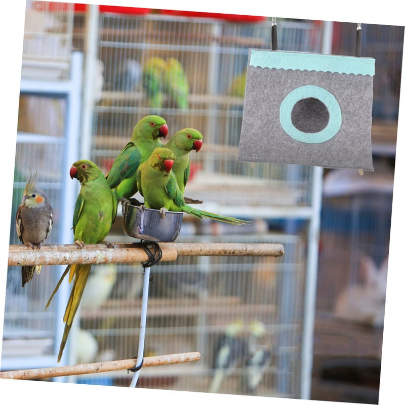 Cute Party Triangular Bird Tent For Parrot Hanging Sleeping Hut Ventilated Cozy Warm Felt Home Comfortable Pet House - Image 3