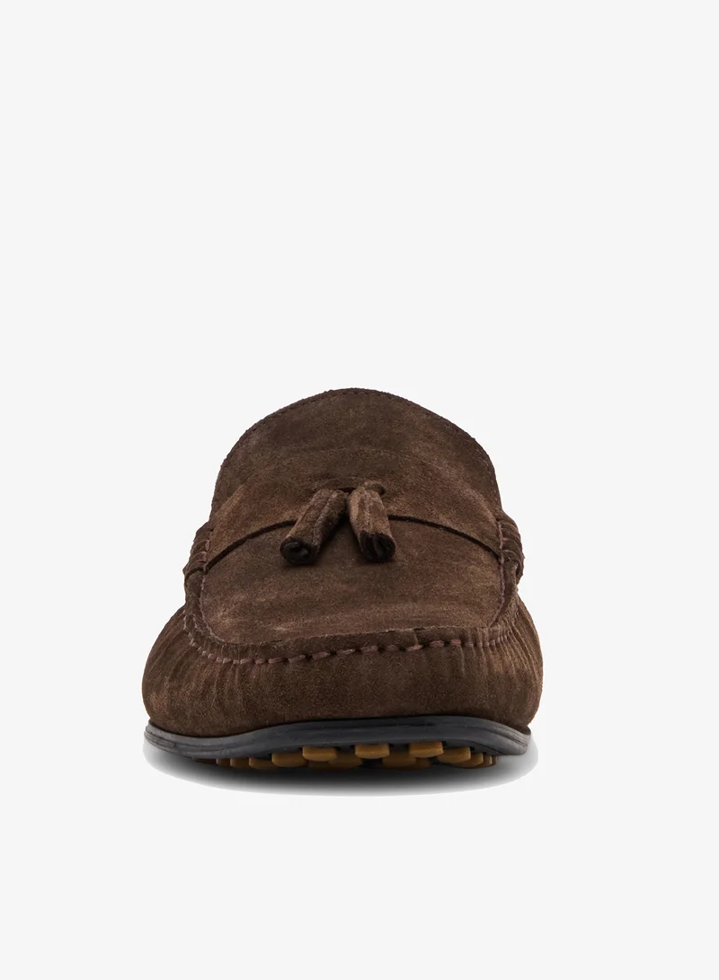Steve Madden BROWN SUEDE Harringlor Suede Tassel Loafers for Men | Best Price UAE