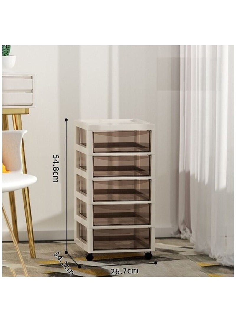 Lady Kitchen Chest of drawers for multi-use organization, with moving wheels for easy transportation, 5 drawers - Image 4