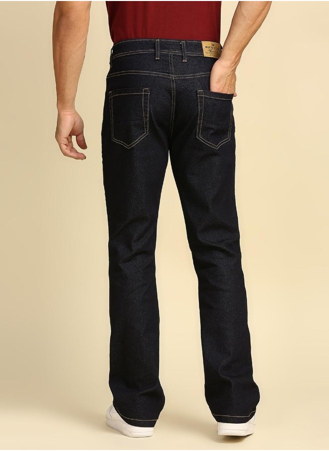 HIGH STAR بنطلون جينز رجالي بقصّة Bootcut باللون الأزرق  - Image 5