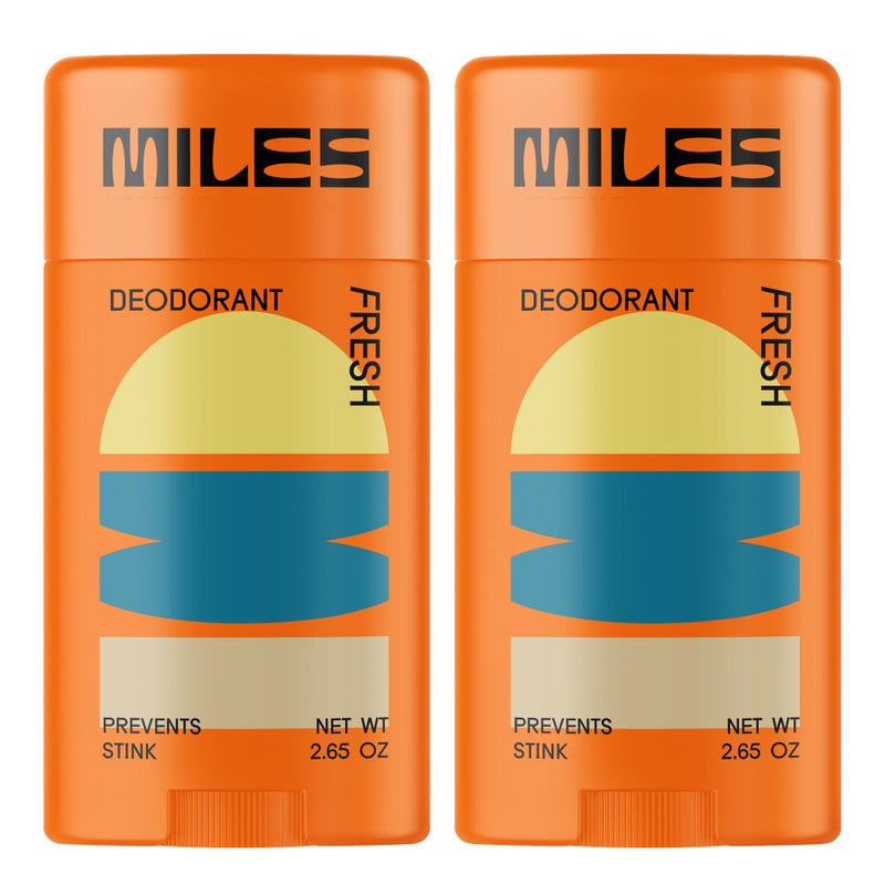 Miles Kids Deodorant for Boys and Girls - Aluminum Free Deodorant for Kids and Teens, Natural, Hypoallergenic, Made in USA - Fresh Scent - 2-Pack - Image 1