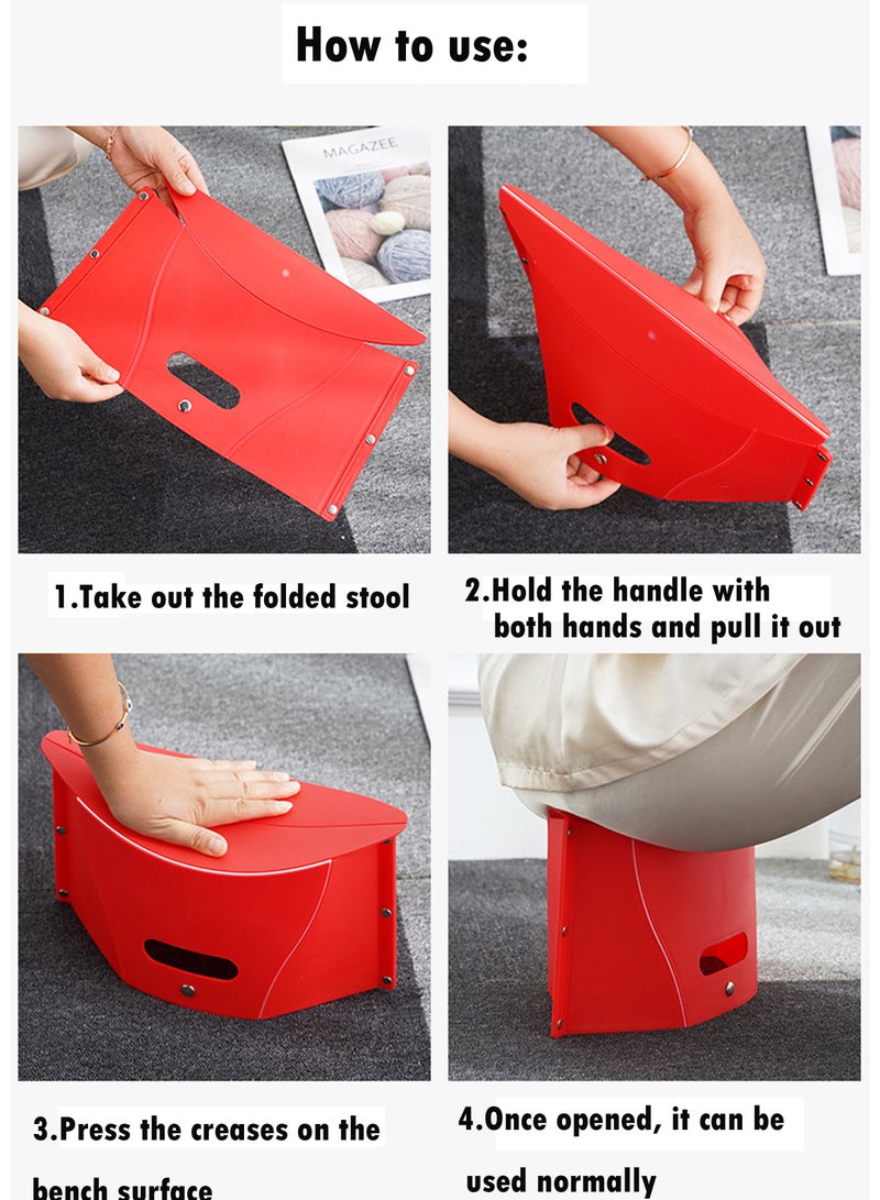 Generic Portable outdoor stool and storage bag dual-purpose folding stool blue  - Image 4
