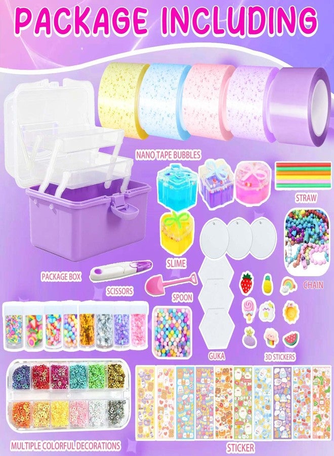ZiZa Nano Tape Bubble Kit for Kids, Nano Tape Squishy Maker Making Kit, Birthday Toys Gifts for 4 5 6 7 8 9 10 Year Old Girls Girl, Kids Toys for Girls 4-6 6-8 8-10 10-12 - Image 2