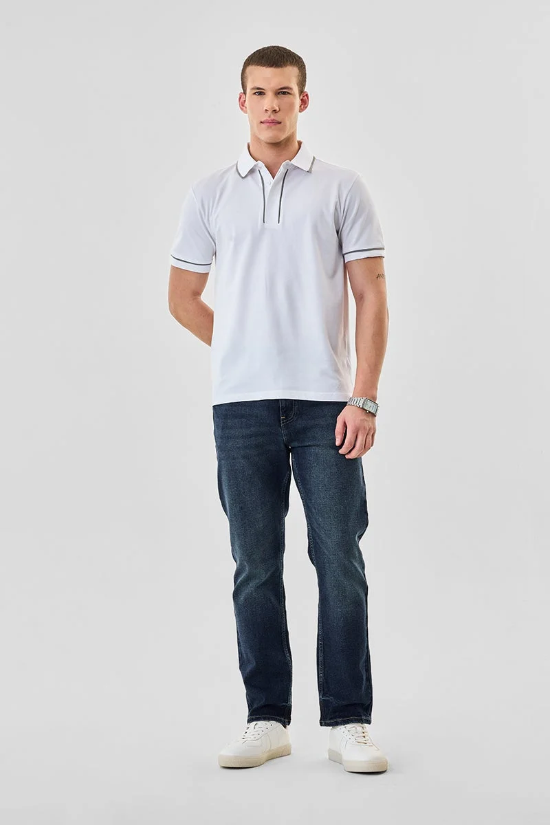 SNITCH Regular Fit Stretch Polo T-Shirt